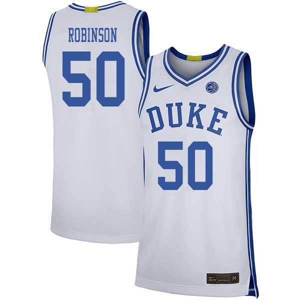 Duke Blue Devils #50 Justin Robinson College Basketball Jerseys Sale-White
